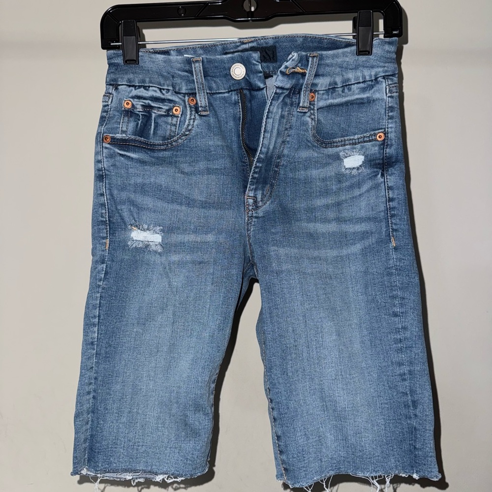 Distressed Denim Shorts